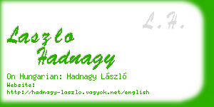 laszlo hadnagy business card