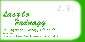 laszlo hadnagy business card